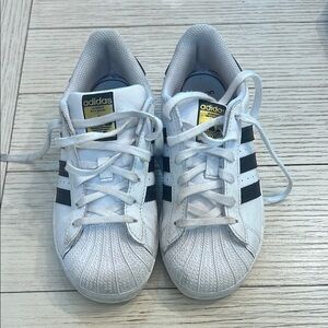 Adidas White and Black Superstar Sneakers
